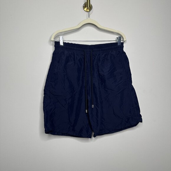 VILEBREQUIN Solid Blue Swim Trunks Men's Large - Picture 1 of 4